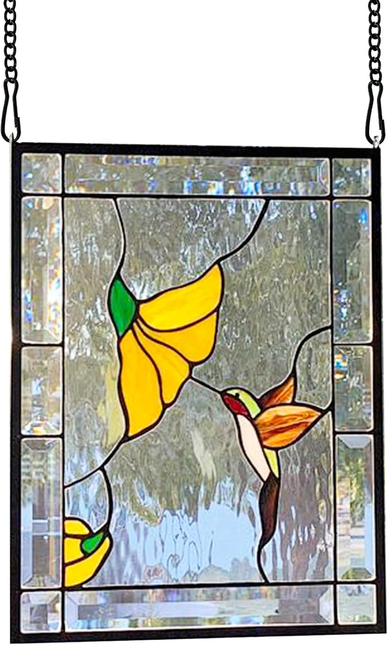 Nexolia 8 Pcs 20 Inch Stained Glass Window Hanging Chain - black Hanging Chain, Window Art Decor, Patio Garden Outdoor Decorative Hanging Glass Panels Chains - Image 5